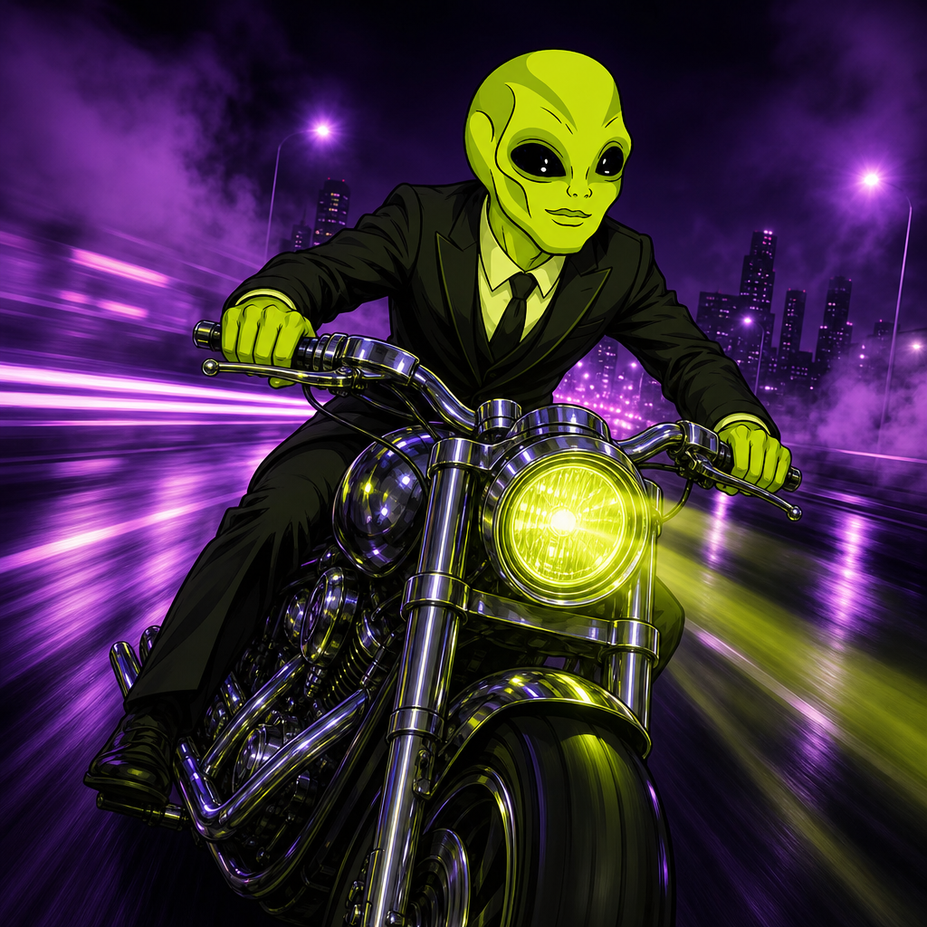 ALIENHOOD — midnight night rider