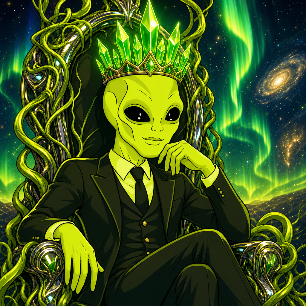 ALIENHOOD — emerald crown throne